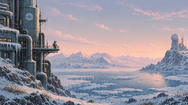 Outpost wallpaper: tundra dawn
