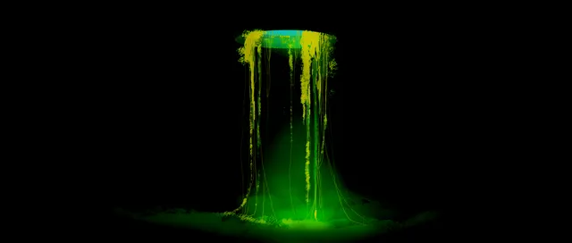 Phosphor Os wallpaper: green fall