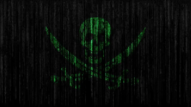 Phosphor Os wallpaper: pirate matrix