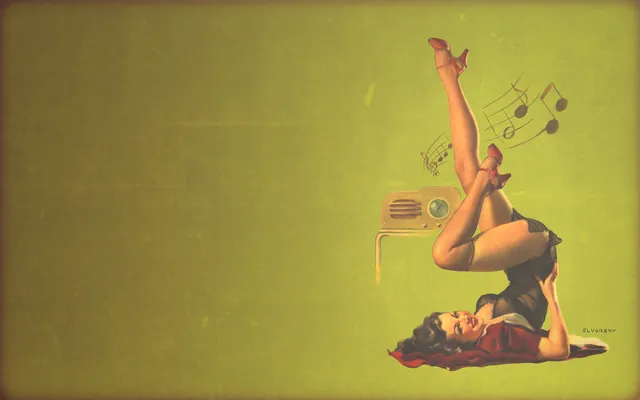 Pinup wallpaper: radio song