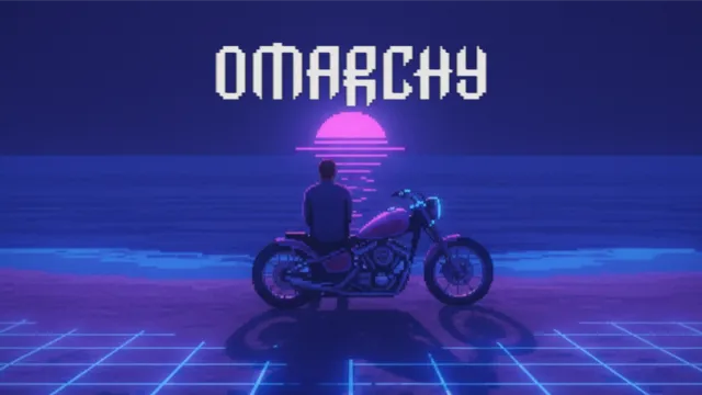 Purplewave wallpaper: a sunset omarchy