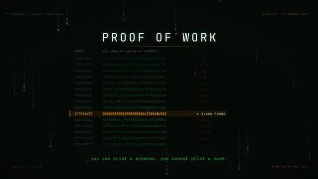 Red Pill wallpaper: proof of work