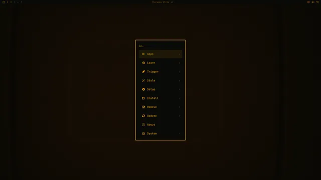 Omarchy menu