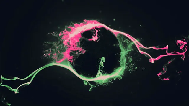 Sakura Mochi wallpaper: neon smoke orb