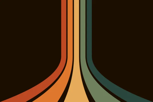 Space Monkey wallpaper: Retro Rainbow