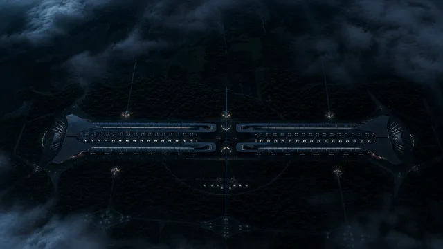 Spacex Terrafab wallpaper: spaceport dark