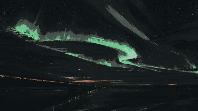 Temerald wallpaper: aurora borealis