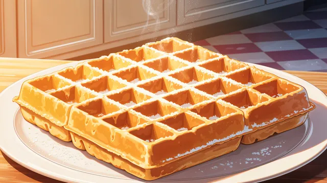 Waffle Cat wallpaper: golden lattice