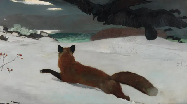 Winslow wallpaper: Winslow Homer 1893 The Fox Hunt